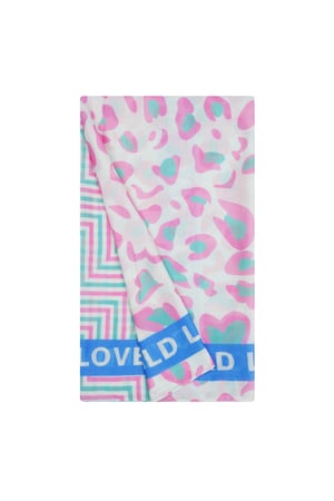 Colorful scarf wild love - Pink multi h5 Picture5