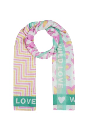 Colorful scarf wild love - Orange & pink h5 