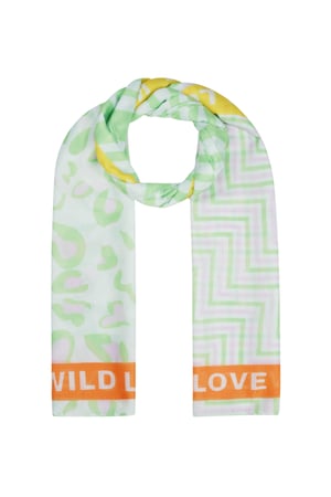 Colorful scarf wild love - Green and Orange h5 