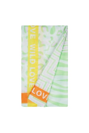 Colorful scarf wild love - Green and Orange h5 Picture5