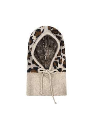 Leopard print balaclava - Beige h5 Picture3