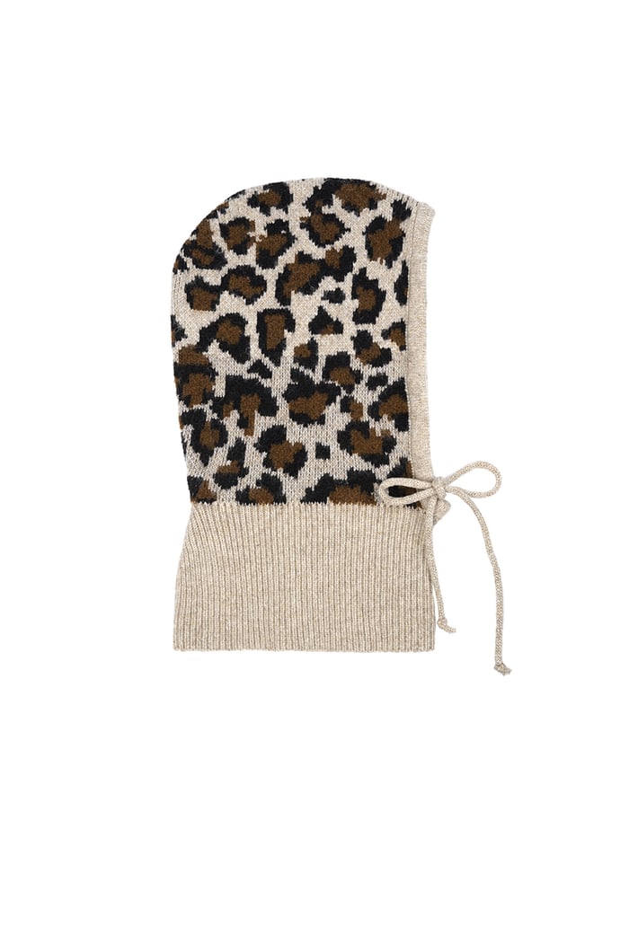 Leopard print balaclava - Beige 