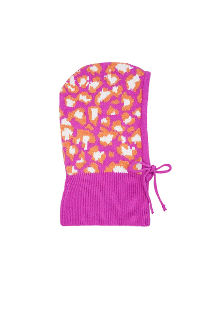 Leopard print balaclava - Fuchsia 2