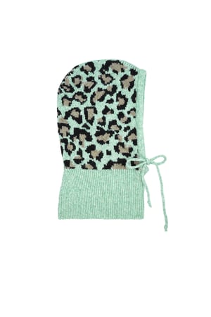 Leopard print balaclava - Mint h5 