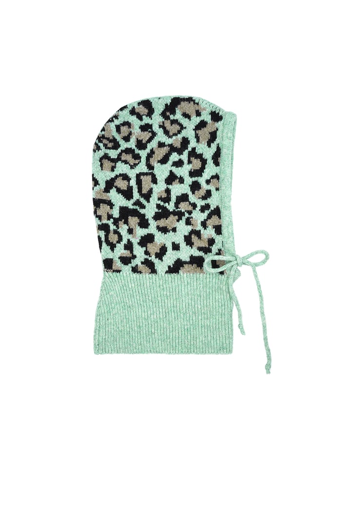 Leopard print balaclava - Mint 