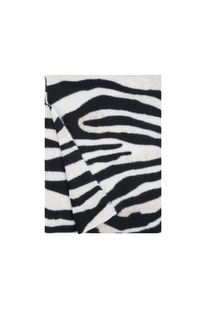 Schal mit Zebra-Print - Schwarz und Weiß h5 Bild4