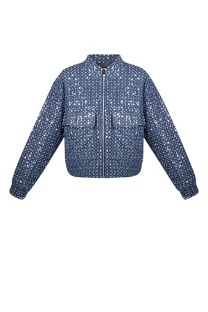 Denim jacket with sequins - Blue h5 