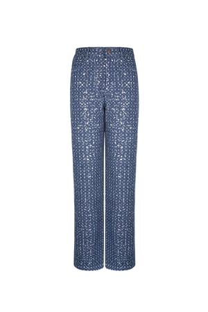 Denim Jeans with Sequins - Blue h5 