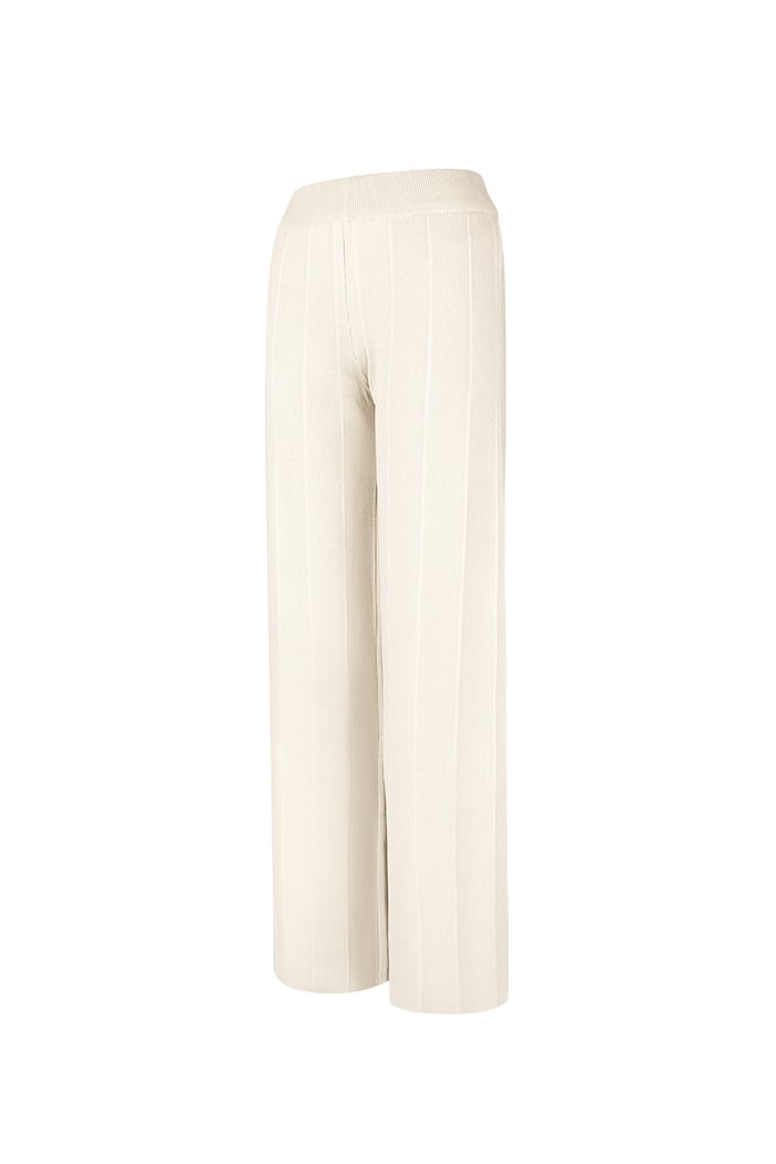 Bequeme Strickhose - Beige Bild7