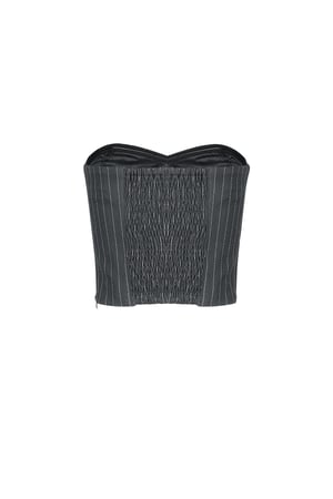 Pinstripe Bandeau Top - Grey h5 Picture9