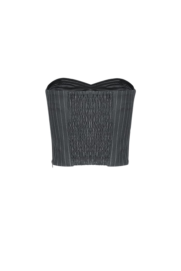 Pinstripe Bandeau Top - Grey Picture9