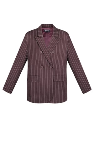 Nadelstreifen-Blazer - Bordeaux h5 