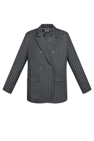 Blazer mit Kreidestreifen - Grau h5 