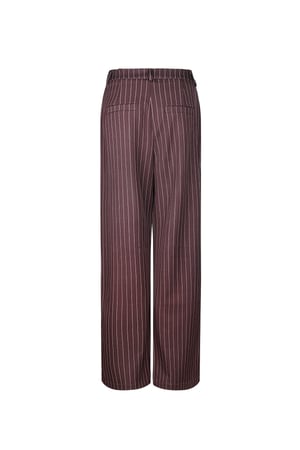 Pinstripe trousers - Burgundy h5 Picture7