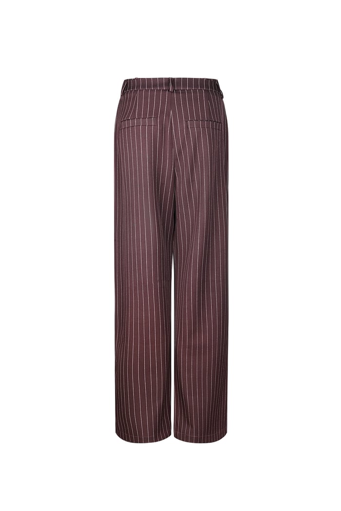 Pinstripe trousers - Burgundy Picture7