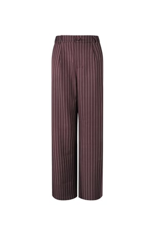 Pinstripe trousers - Burgundy h5 