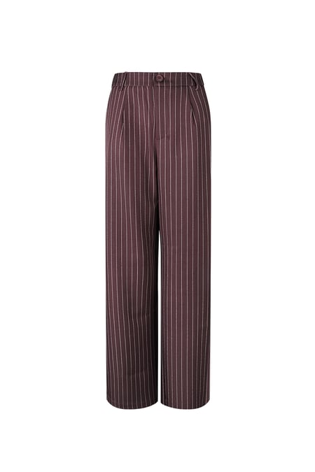 Pinstripe trousers - Burgundy 2