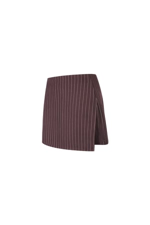 Pinstripe Skort - Bordeaux Red h5 Picture6