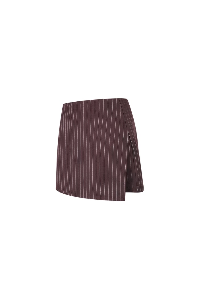 Pinstripe Skort - Burgundy Picture6