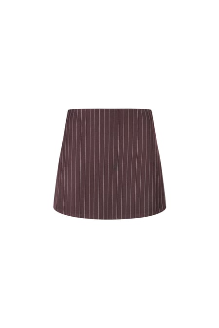 Pinstripe Skort - Bordeaux Red 2