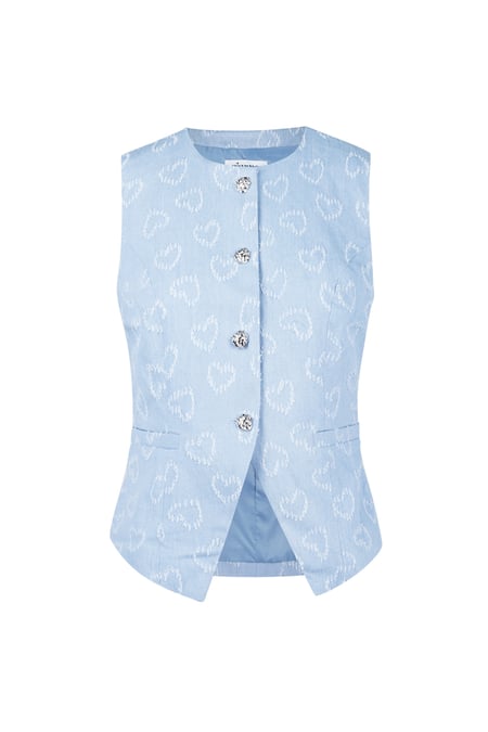 Heartsy Corset Top - Light Blue 2