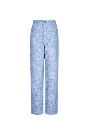 Pantaloni Flower Fusion - azzurro h5 