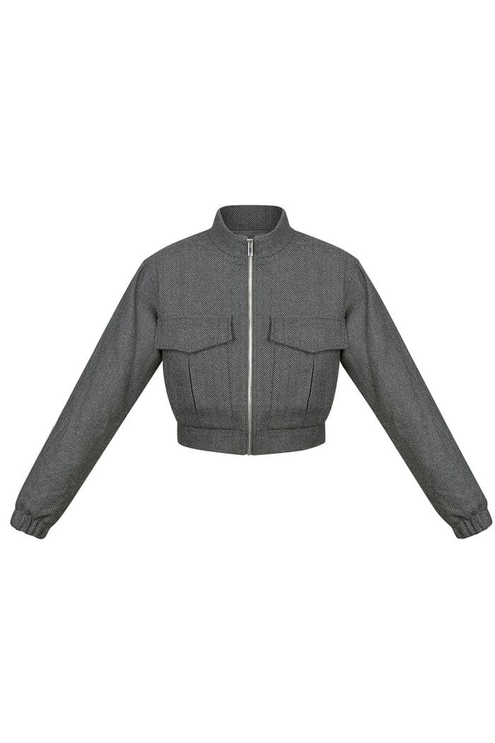 Jacket knitted deluxe - Grey 