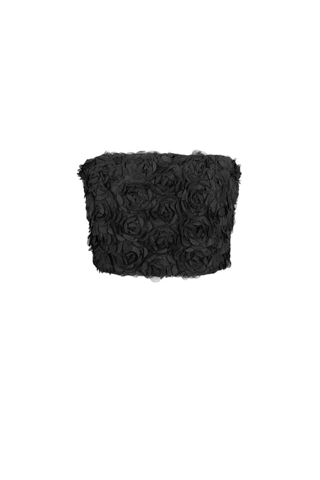 Roses bandeau top - Black 2