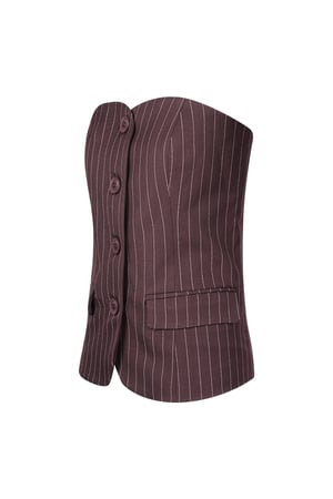 Pinstripe Corset Top - Burgundy h5 Picture7