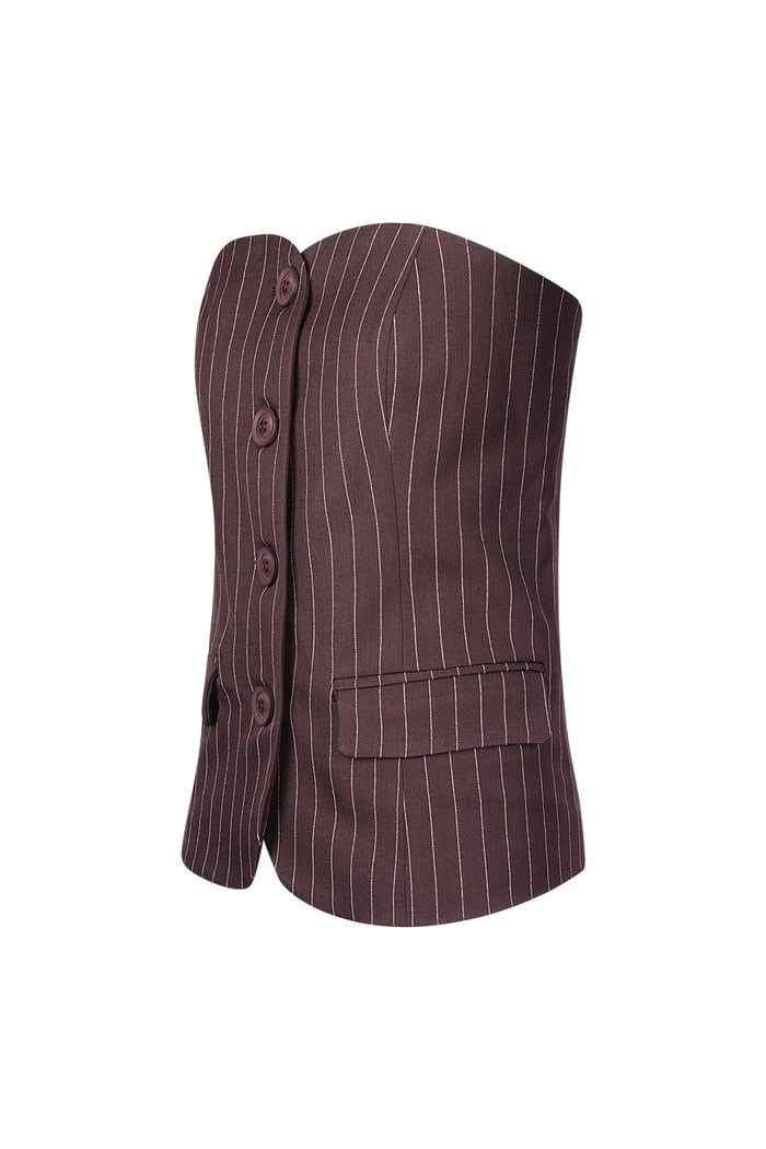 Pinstripe Corset Top - Burgundy Picture7