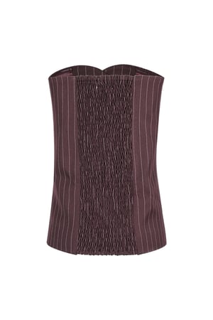 Pinstripe Corset Top - Burgundy h5 Picture8