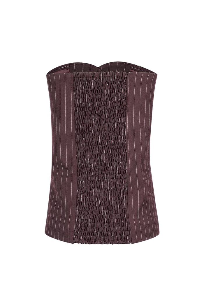 Pinstripe Corset Top - Burgundy Picture8