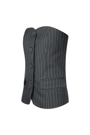 Pinstripe Corset Top - Grey h5 Picture7