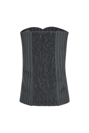 Pinstripe Corset Top - Grey h5 Picture8