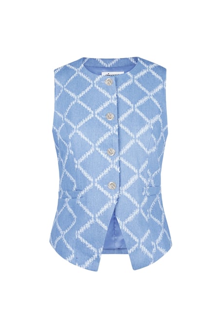 Grids of grace corset - Light blue 2