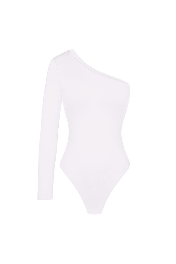 One shoulder body - White 