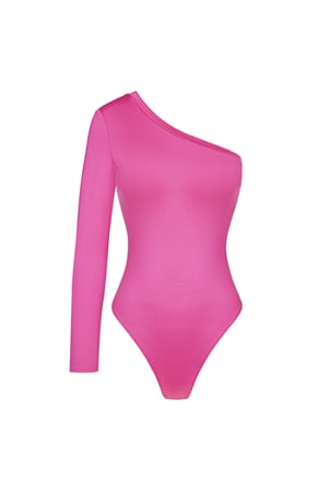 One shoulder body- Fuchsia h5 