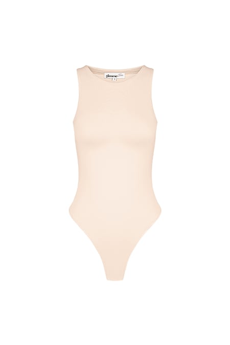 Basic Body tiefer Ausschnitt - Beige 2