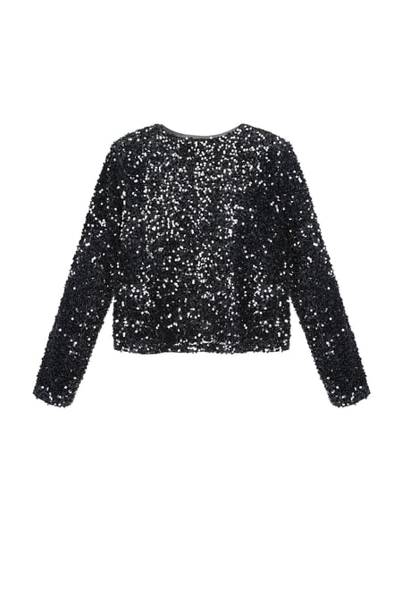 Black party top with sequins - Black 2