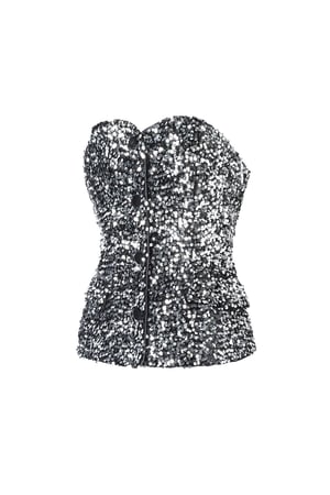 Glitter corset top - Silver color h5 Picture10