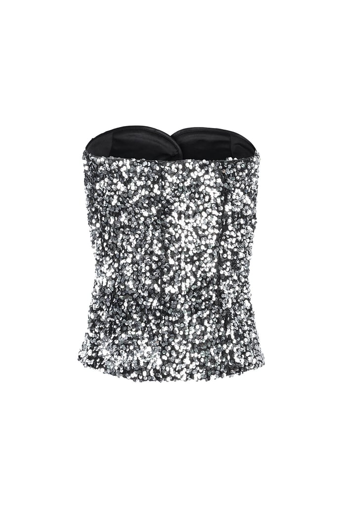 Glitter corset top - Silver color Picture11