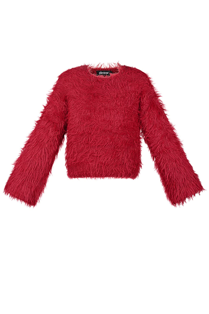 Fluffy finesse top - Red 