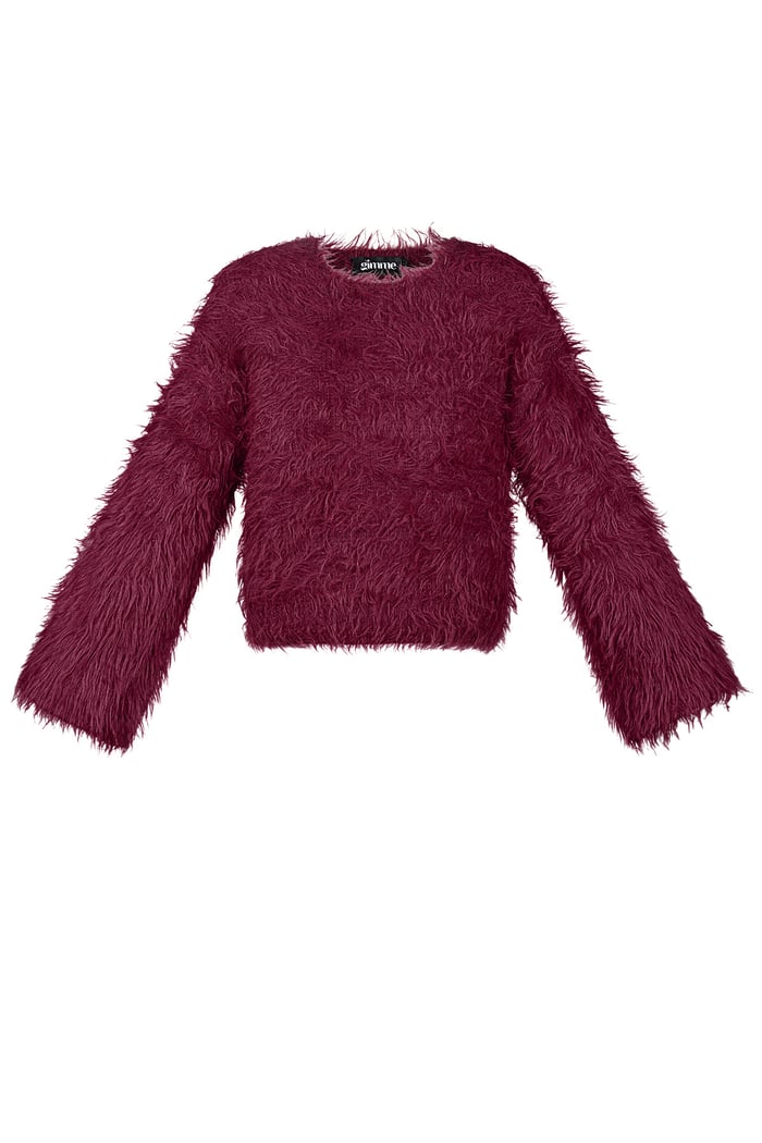 Fluffy finesse top - Burgundy 