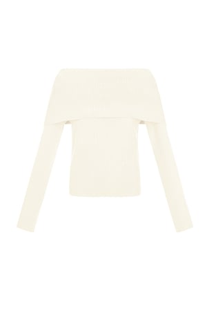 Basic off shoulder top - off white h5 