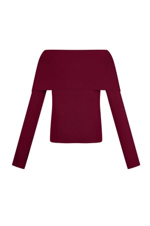 Basic off shoulder top - Burgundy h5 Picture9