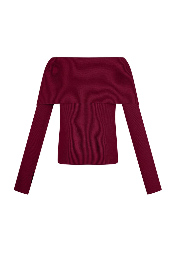 Basic off shoulder top - Burgundy Picture9