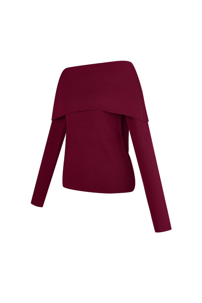 Basic off shoulder top - Burgundy Picture7