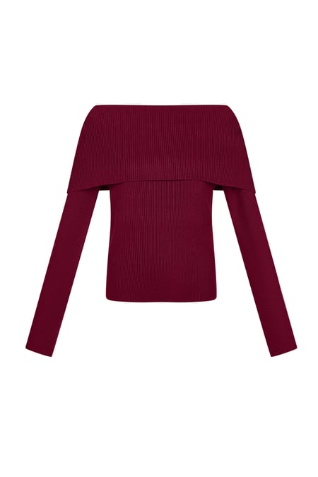 Basic off shoulder top - Burgundy 2