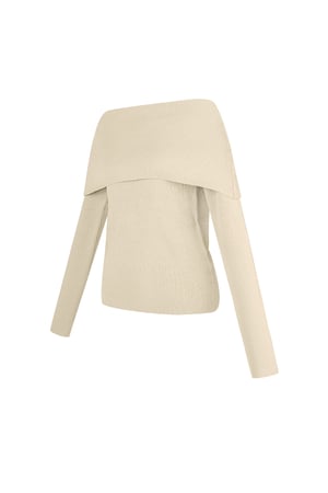 Basic off shoulder top - beige h5 Picture7