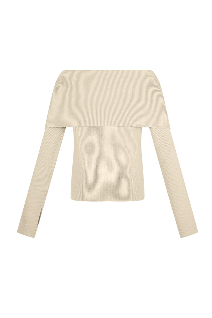 Basic off shoulder top - beige Picture9